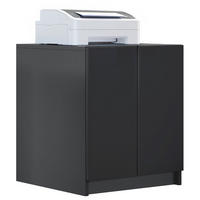DRUCKERSCHRANK Elona, Druckerkommode mit Soft-Close & Push-to-Open, Home Office & Büro, Schwarz matt (51 x 60,5 x 54 cm) - Schwarz, Holzwerkstoff (51/60.5/54cm) - InnoFurn