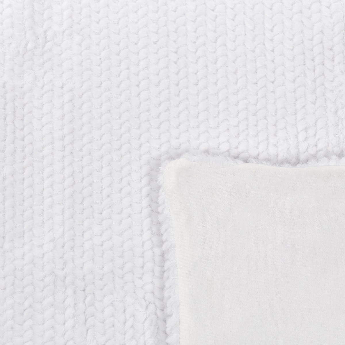 DECKE Weiß Bjas 150/200 cm - Weiß, Textil (150/200cm) - Beliani
