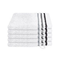WASCHHANDSCHUHSET Skyline Color - 5-teilig - 16x22 cm - Weiß - Weiß, Textil (16/22cm) - SCHIESSER