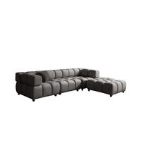 Ecksofa L-Form Bolla, stoff Bluvel, Aschgrau, Rechts - Grau, Holz (288/192cm) - Kaiser Möbel