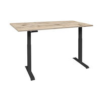 SCHREIBTISCH höhenverstellbar elektrisch Editha 160x70 schwarz/sandeiche - Naturfarben, Holz (160/70/73cm) - 58aufmkessel