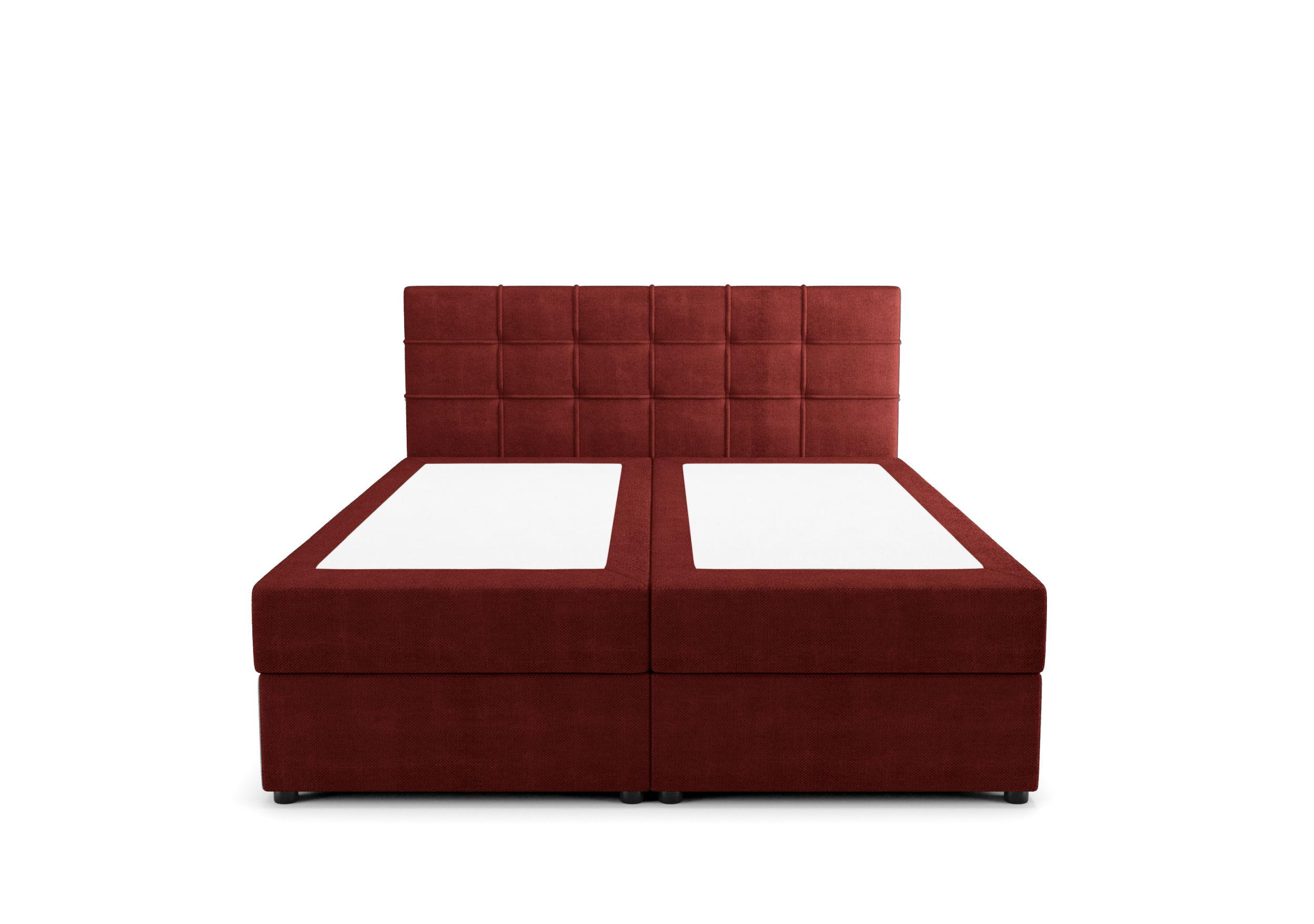BOXBETT KIDA mit Matratze H3, Bonell und Topper 160x200 Curio 57 - Rot, Textil (160/200cm) - Bedante