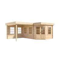 GARTENHAUS Holz Pepe - Naturfarben, Holz (618/228/462cm) - Alpholz