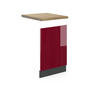 FRONTBLENDE R-Line Bordeaux Hochglanz 45 cm, AP Eiche - Bordeaux/Anthrazit, Holzwerkstoff (45/57.2/1.6cm) - Vicco