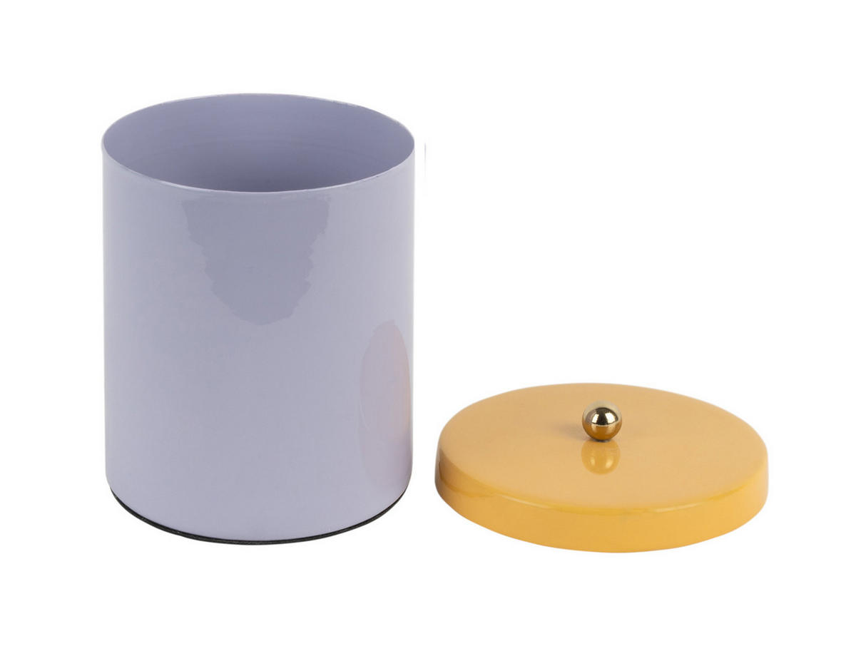 AUFBEWAHRUNGSBOX Double Funky Lila 10/10/12 cm - Lila, Metall (10/12/10cm) - Present Time