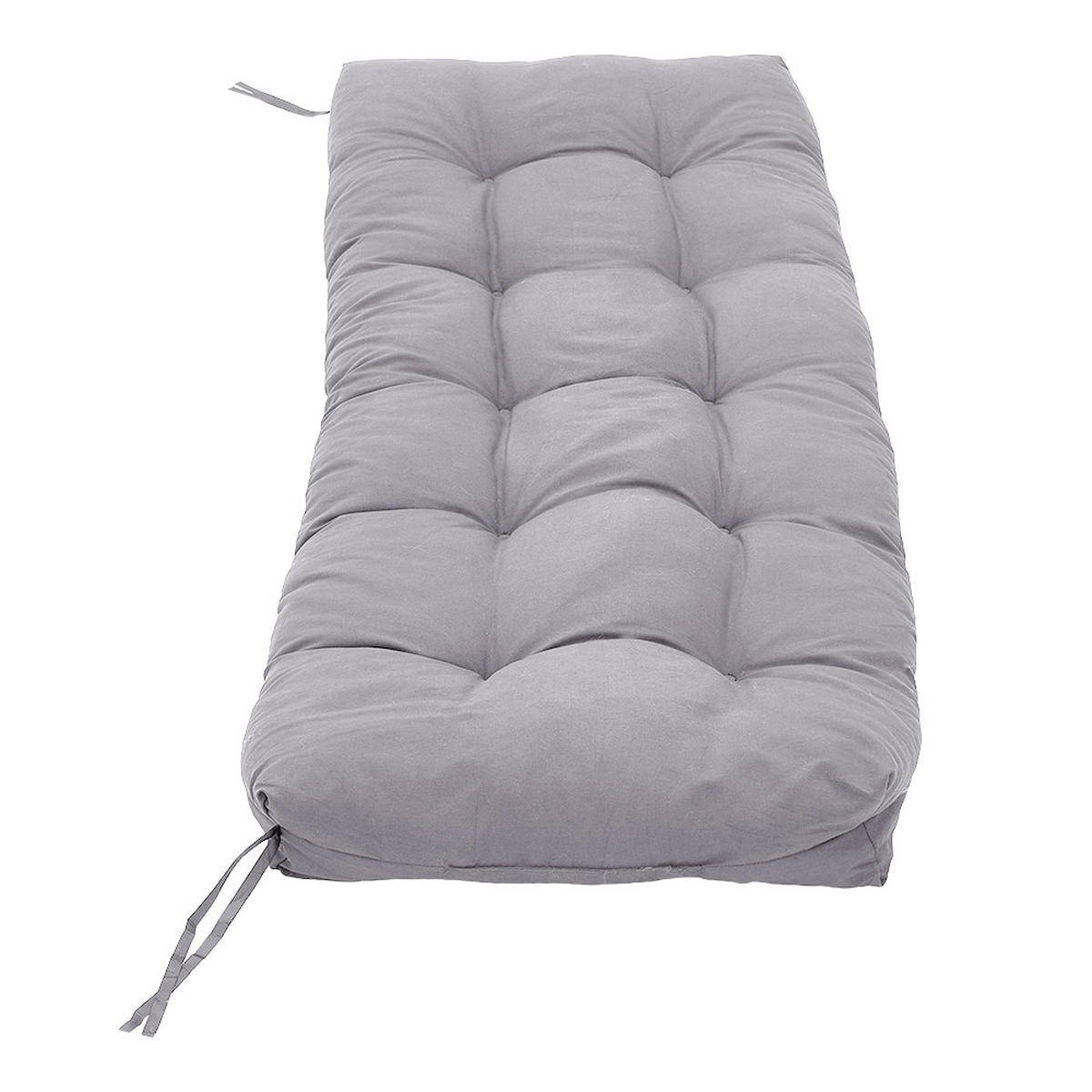 SITZKISSEN für Gartenbänke aus Polyester PP-Baumwolle in Hellgrau Leicht und tragbar 120 cm B x 50 cm T - Grau, Textil (50/40/120cm) - Livingandhome