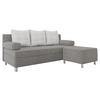 SCHLAFSOFA Dover mit Polsterhocker - Chromfarben/Silberfarben, Holz/Kunststoff (192/80cm) - MIRJAN24