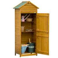GARTENKOMMODE 79/191,5/49 cm Naturholz aus Holz mit 2 Regalböden - Naturfarben, Holz (49/191.5/79cm) - OKMYHOME