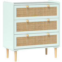 KOMMODE mit 3 Schubladen, Hellblau, 80 x 40 x 87,5 cm - Hellblau, Holzwerkstoff (80/87.5/40cm) - HOMCOM