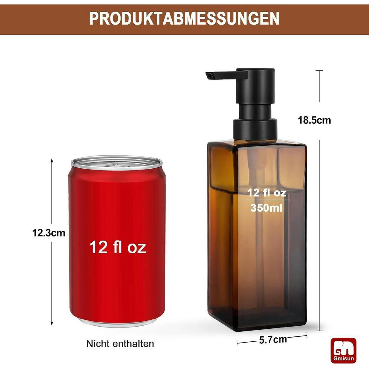 SEIFENSPENDER Braunglas 350 ml - Braun, Glas (18.5/5.7/5.7cm)