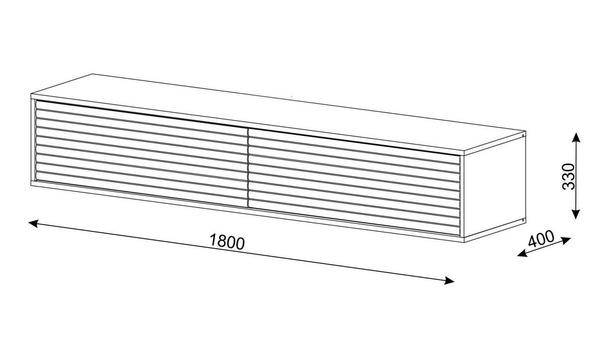 TV LOWBOARD Weiß, Gold 180/33/40 - Weiß, Holzwerkstoff (180/33/40cm) - RAUMHIRSCH FURNITURE