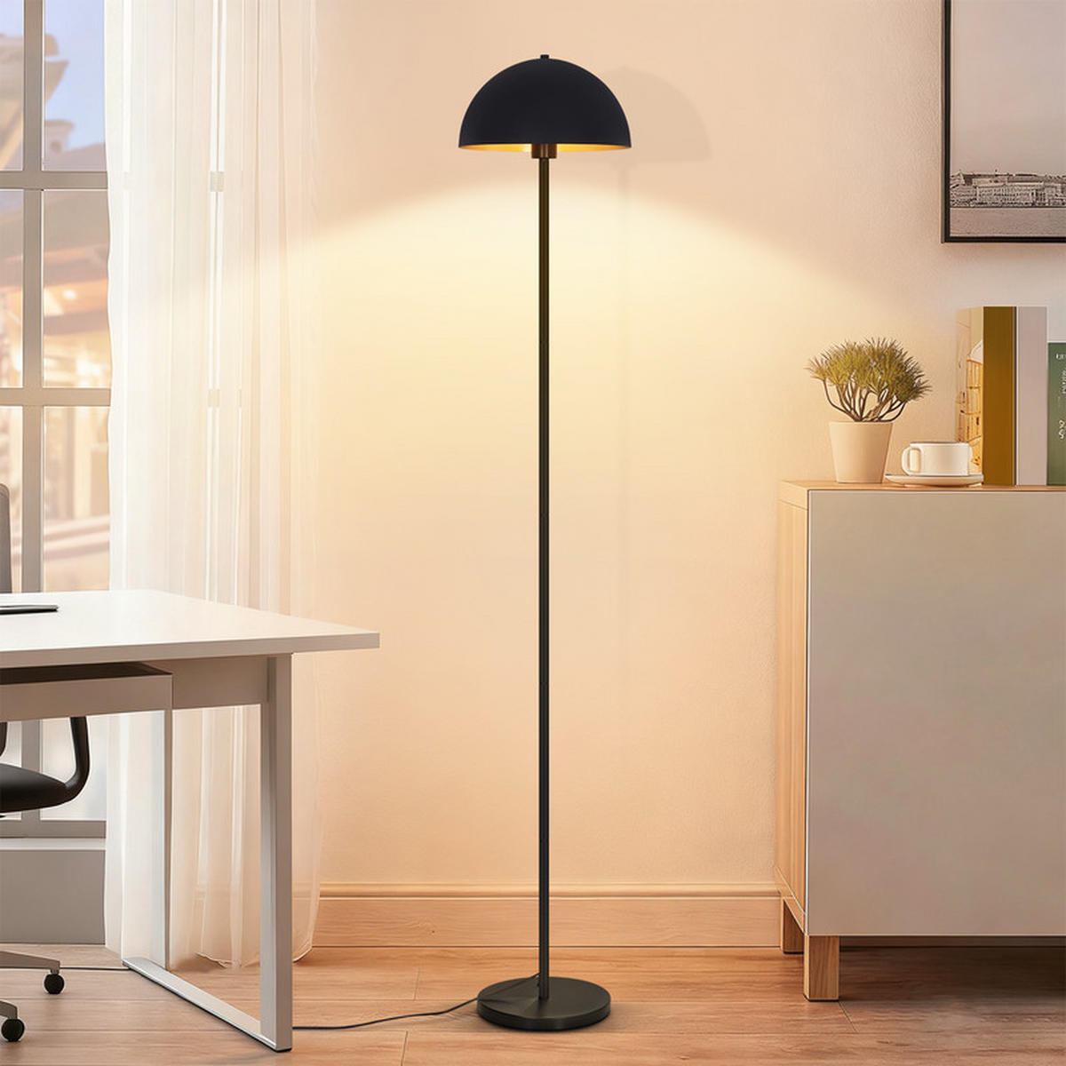 STEHLEUCHTE COLLIER Ⅲ 25/30/170 cm - Braun, Metall (25/30/170cm) - Nettlife