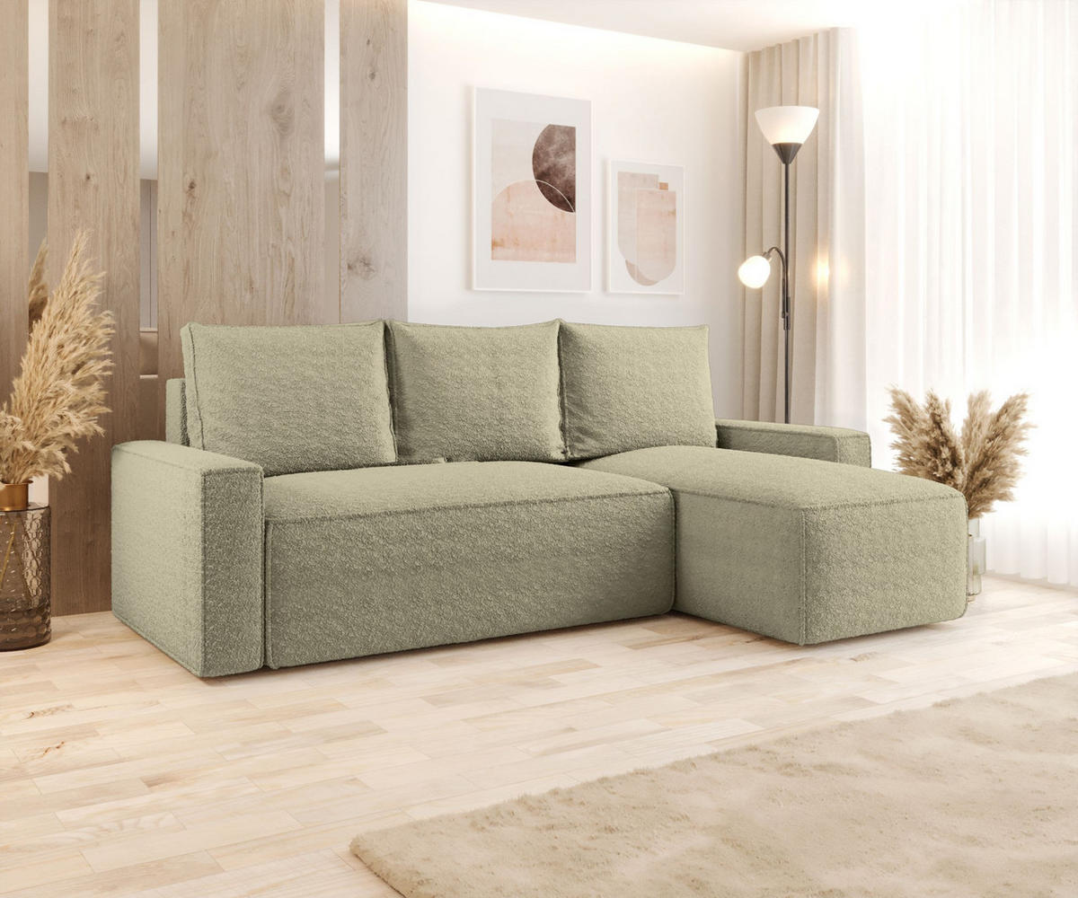 ECKSOFA mit Schlaffunktion SAVIO Quelle 06 Rechts - Beige, Textil (232/140cm) - Bedante