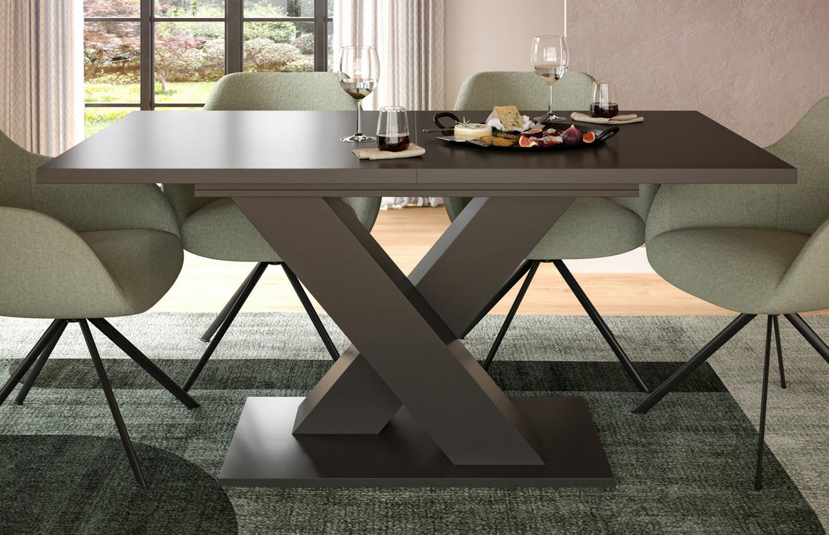 ESSTISCH grau 150 - 190 cm, Küchentisch ausziehbar - Grau, Holz/Holzwerkstoff (150/90/76cm) - Inn.Furn