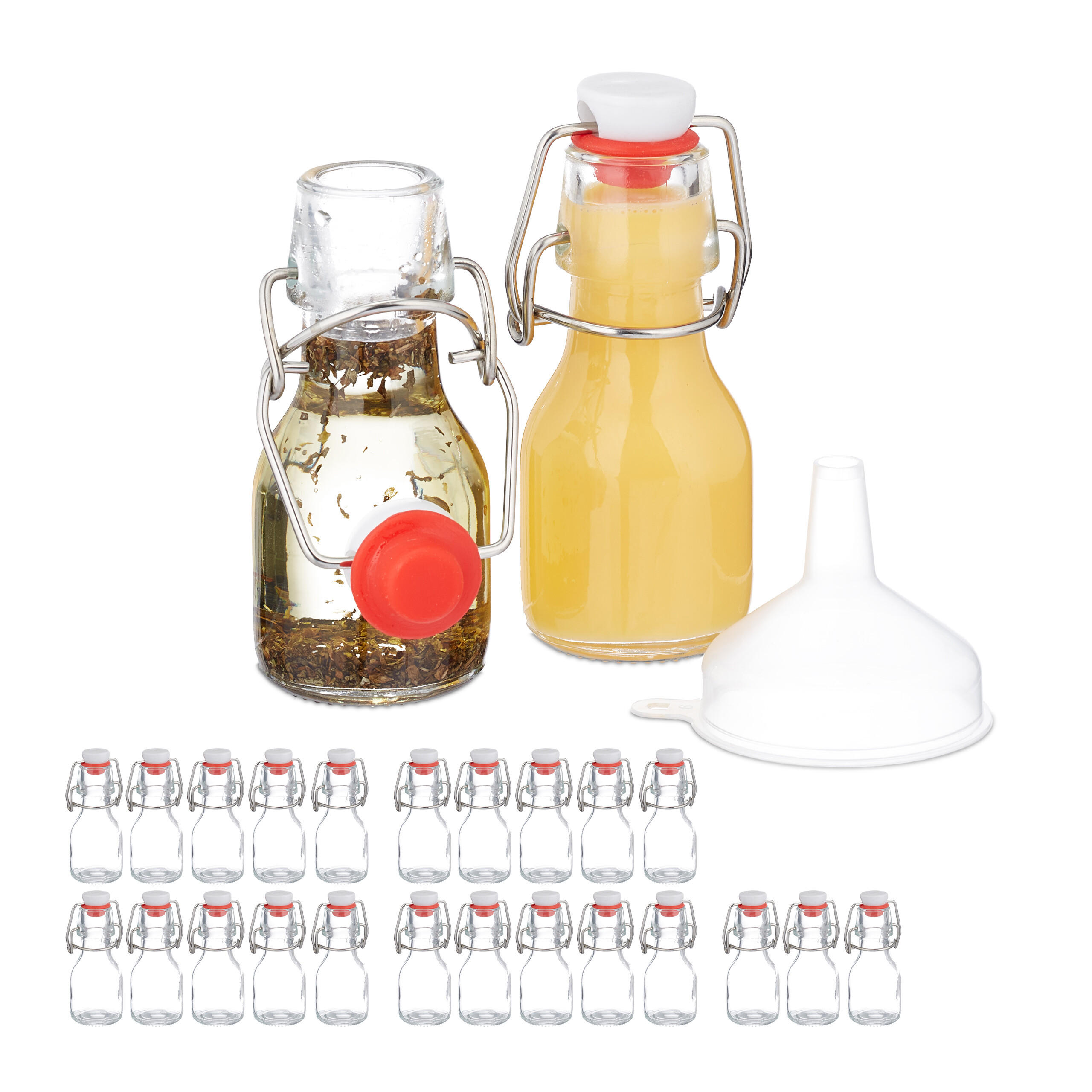 Relaxdays LAHVIČKY Průhledné 25dílné-Set skleněné 50 ml