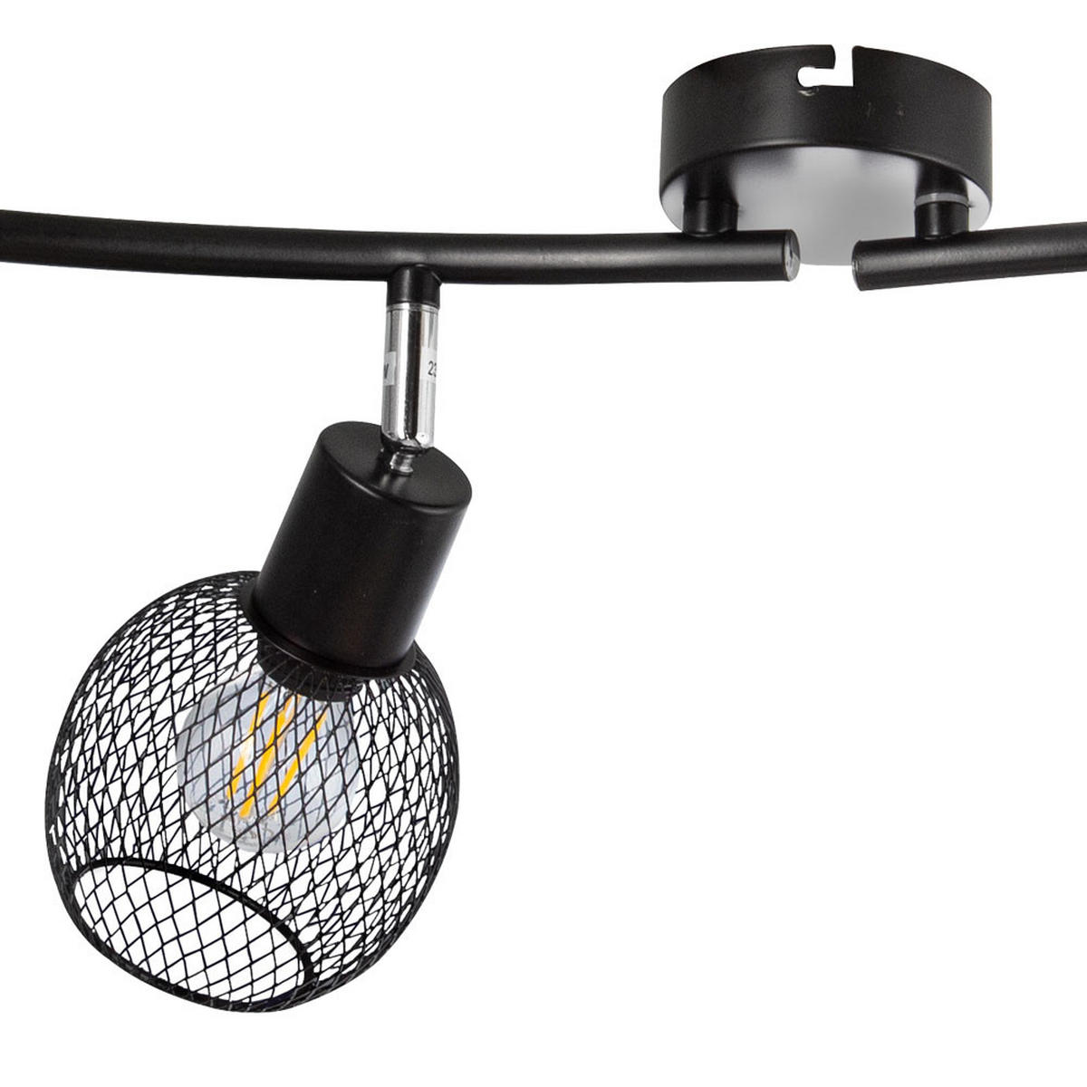 DECKENLEUCHTE HILO Metall Geflecht Schwarz - Schwarz, Metall (70/44/23cm)