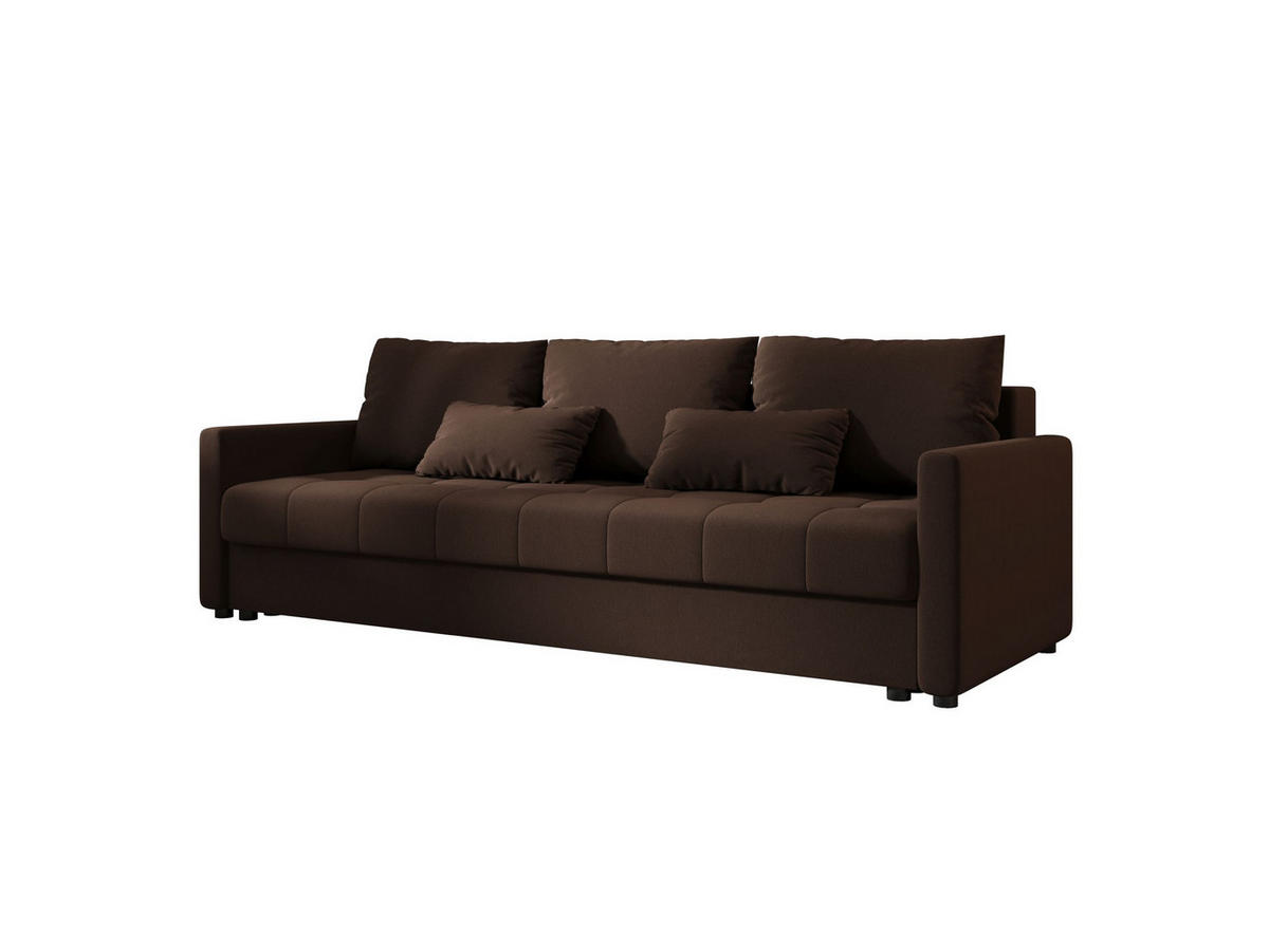 SOFA MOS mit Schlaffunktion COSMIC 800 mit Stauraum - Braun, Textil (84/72/220cm) - Bedante