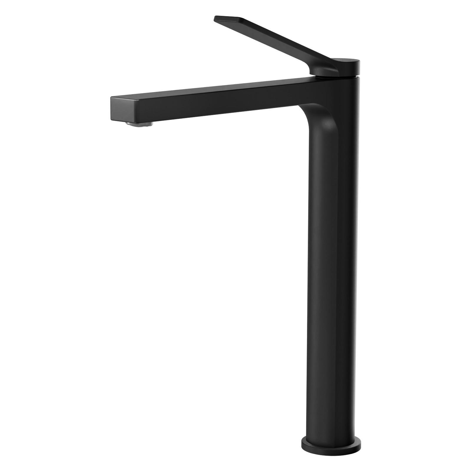 WASCHTISCHARMATUR Schwarz mit zertifiziertem Filterelement - Schwarz, Metall (23.3/4.6/33.5cm) - EMKE