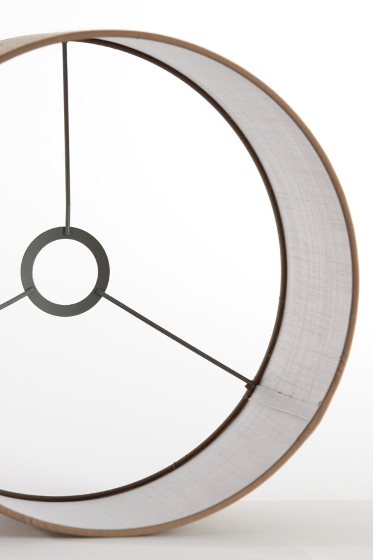 LAMPENSCHIRM Caden Braun Ø30/21 cm - Braun, Textil (30/30/21cm) - Light & Living