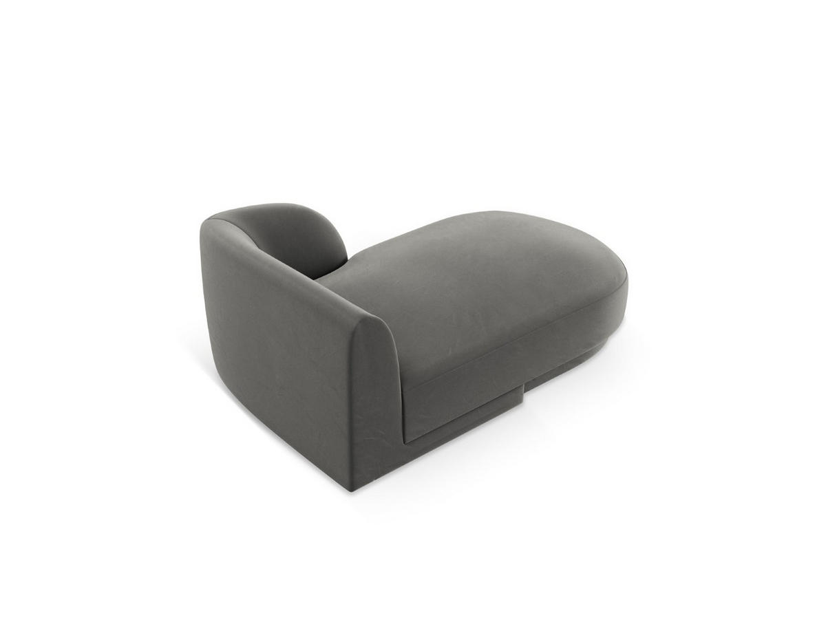 CHAISELONGUE rechts Miley aus Samt hellgrau - Hellgrau, Textil (90/70/156cm) - Micadoni