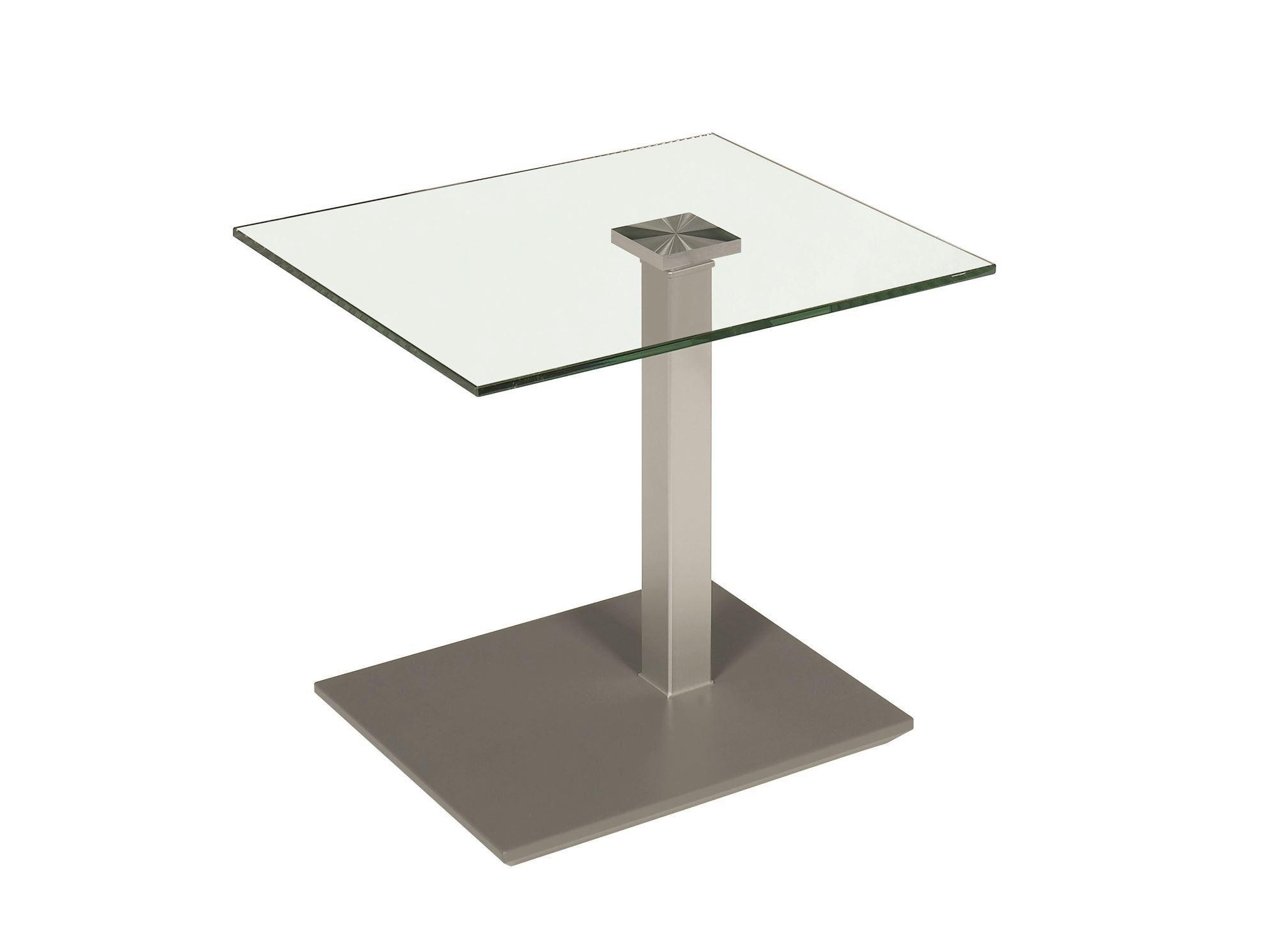BEISTELLTISCH höhenverstellbar Cailla 55x47x47 Klarglas/Chrom/Lava - Chromfarben/Transparent, Holz (55/47/47cm) - 58aufmkessel