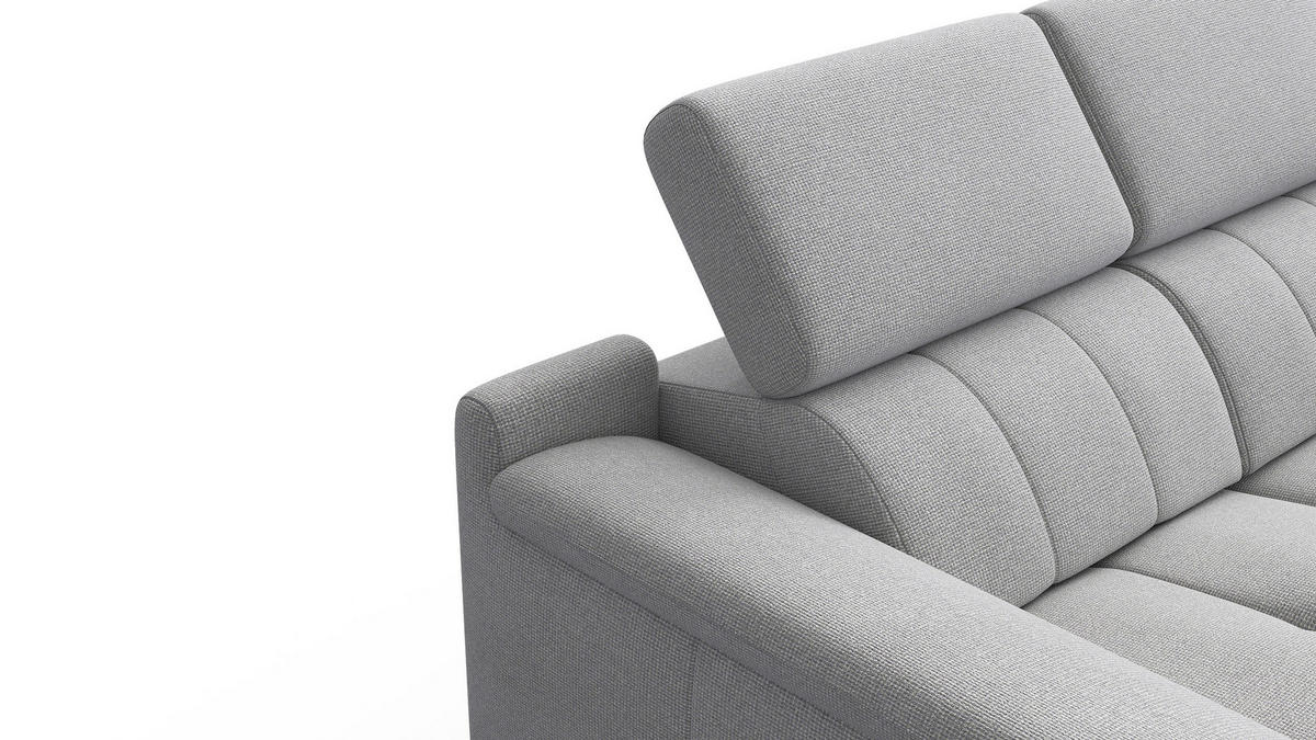 RELAXSOFA FIERO 2-Sitzer mit 2 Relaxfunktionen, silberfarben - Silberfarben/Schwarz, Holzwerkstoff/Textil (170/82/103cm) - Courtois Laville