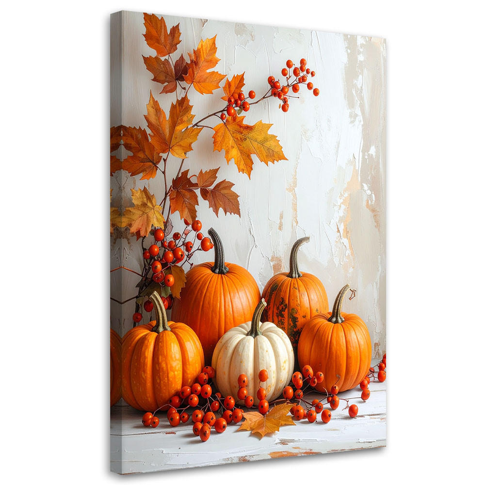 LEINWANDBILD Natur und Botanik 80x120cm - Orange, Textil (80/120cm) - Feeby