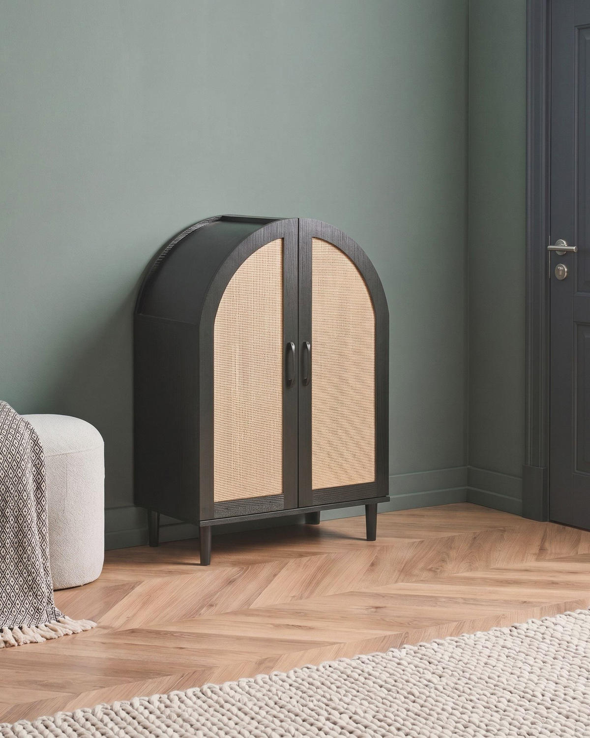 DULAP DE PANTOFI negru Bicheno - negru, compozit lemnos (70/100/38cm) - Beliani