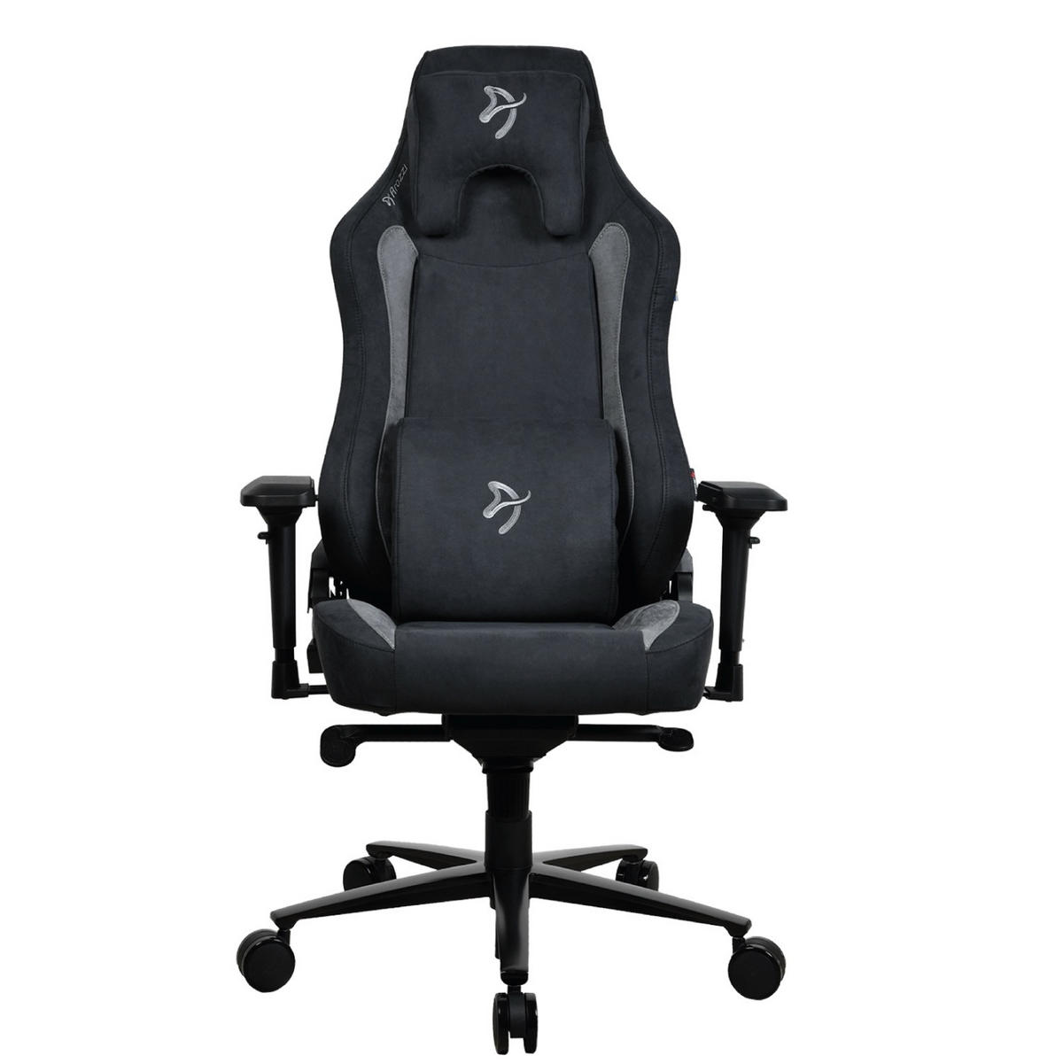 GAMINGSTUHL Vernazza Supersoft™ Stoff Schwarz - Schwarz/Grau, Textil/Metall (68/135/50cm) - Arozzi