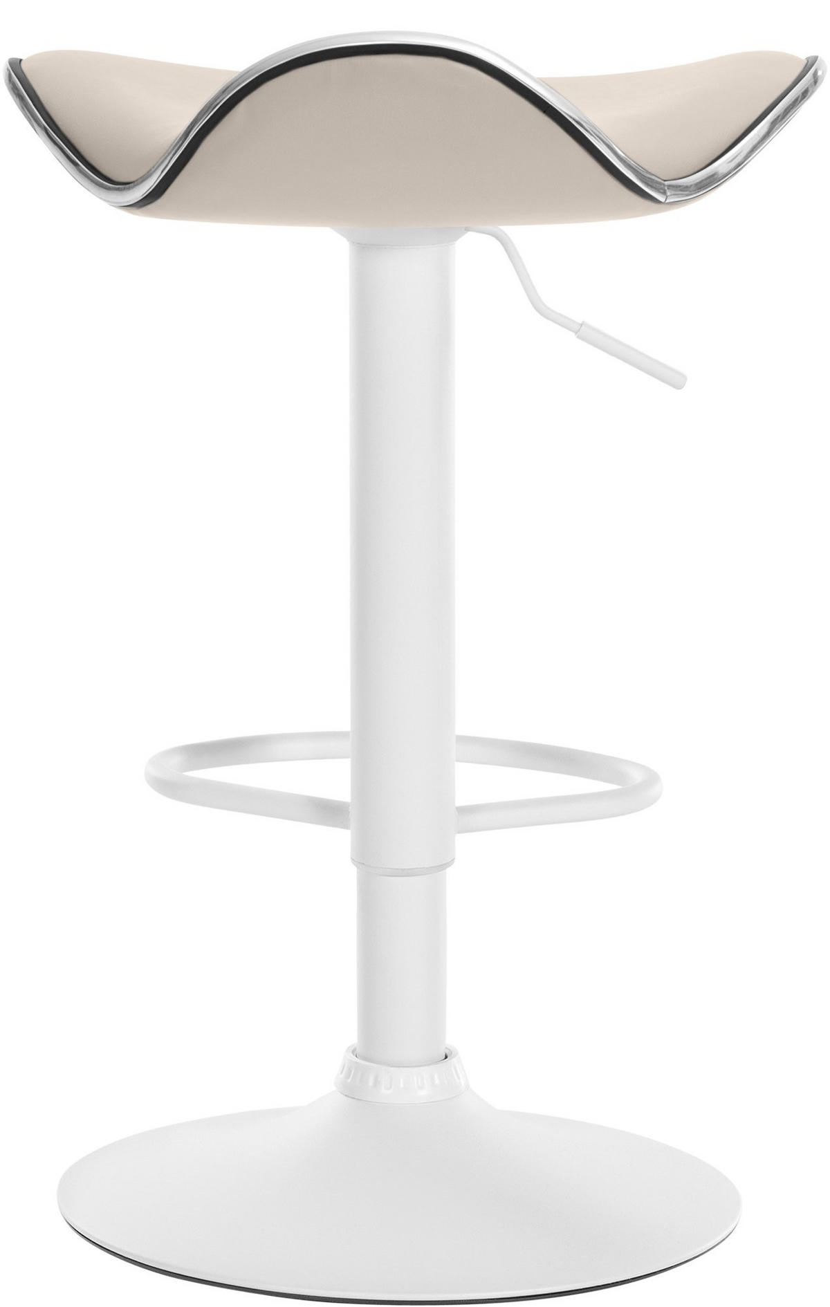 BARHOCKER Lederlook Creme - Creme/Weiß, Textil/Metall (45/71/45cm) - CLP