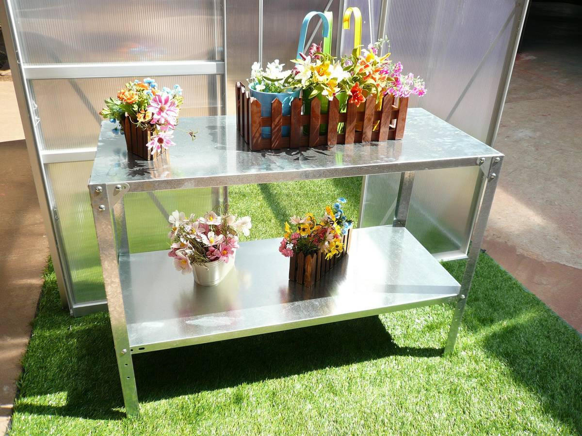 ZUBEBÖHR FÜR GEWÄCHSHÄUSER etagere pour plantes petunia- 115 x 50 x 75 cm - Grau, Metall (50/75/115cm) - Habitat Garten