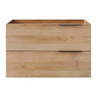 WASCHBECKENUNTERSCHRANK - 80 cm x 46 cm - holz - naturfarben hell Nisaya - Naturfarben, Holz (80/50/46cm) - Vente-Unique