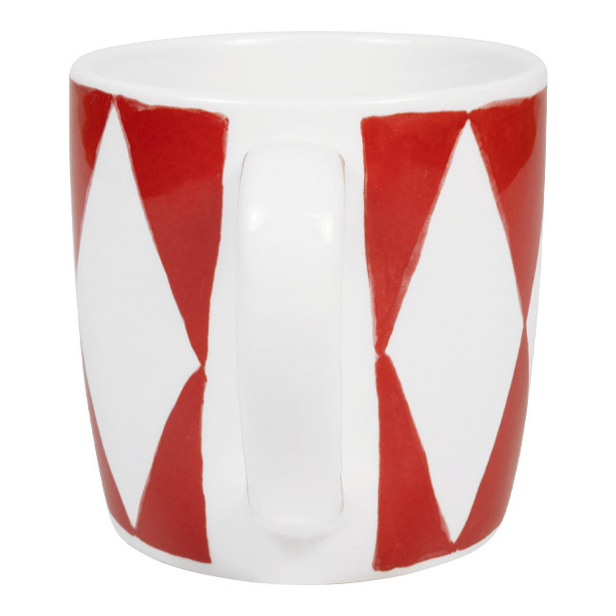 CAPPUCCINO-BECHER Diamant in Rot - 500 ml - Rot, Keramik (0.5L) - Blond Amsterdam