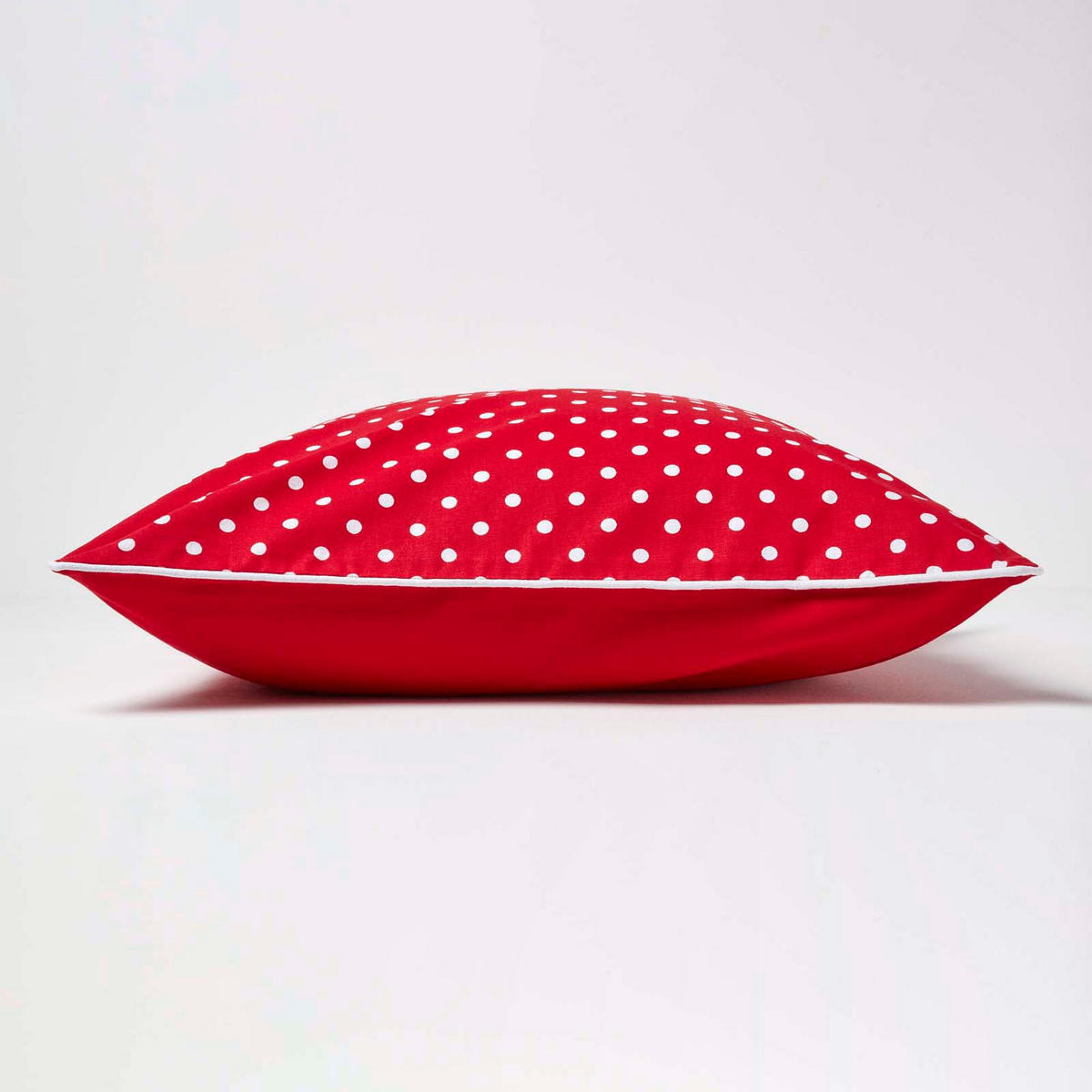 KISSENHÜLLE Polka Dots 60/60 cm, 100% Baumwolle - Rot, Textil (60/60cm) - Homescapes