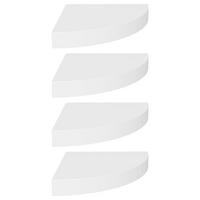 WANDBOARDSET für die Ecke 4-tlg. 25/25/3,8 cm aus Mdf Weiß - Weiß, Holzwerkstoff (25/3.8/25cm) - vidaXL