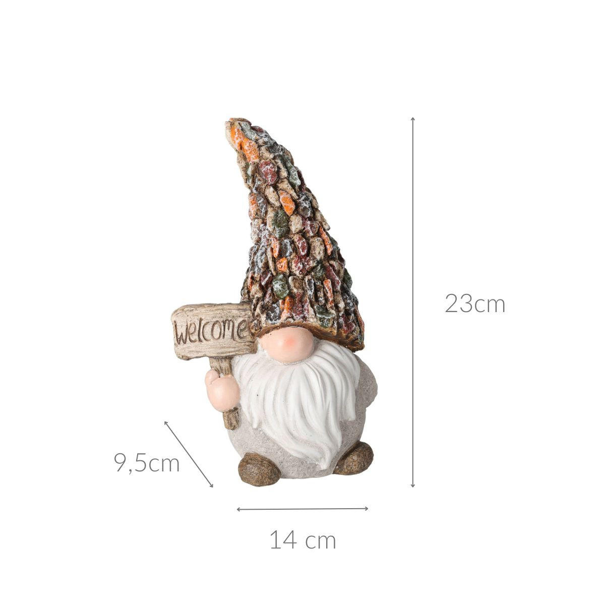 GARTENZWERG dekorativ 14/23 cm - Multicolor, Keramik (14/23/9.5cm)