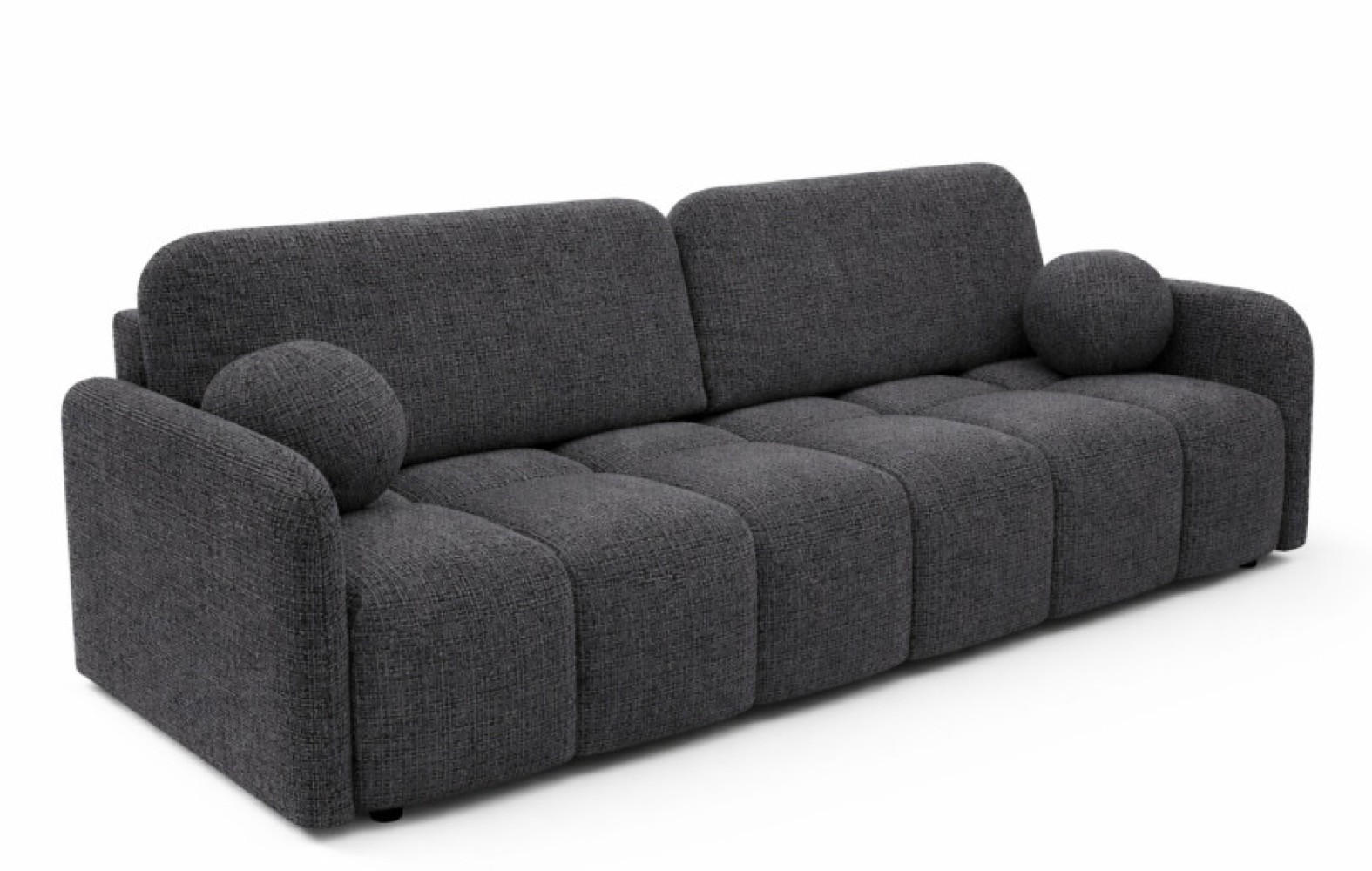 SOFA Cremona KUBI Ausziehbar Mit Bequemem Sitz 97 cm - Schwarz, Textil (218/90/88cm) - Sepro Meble