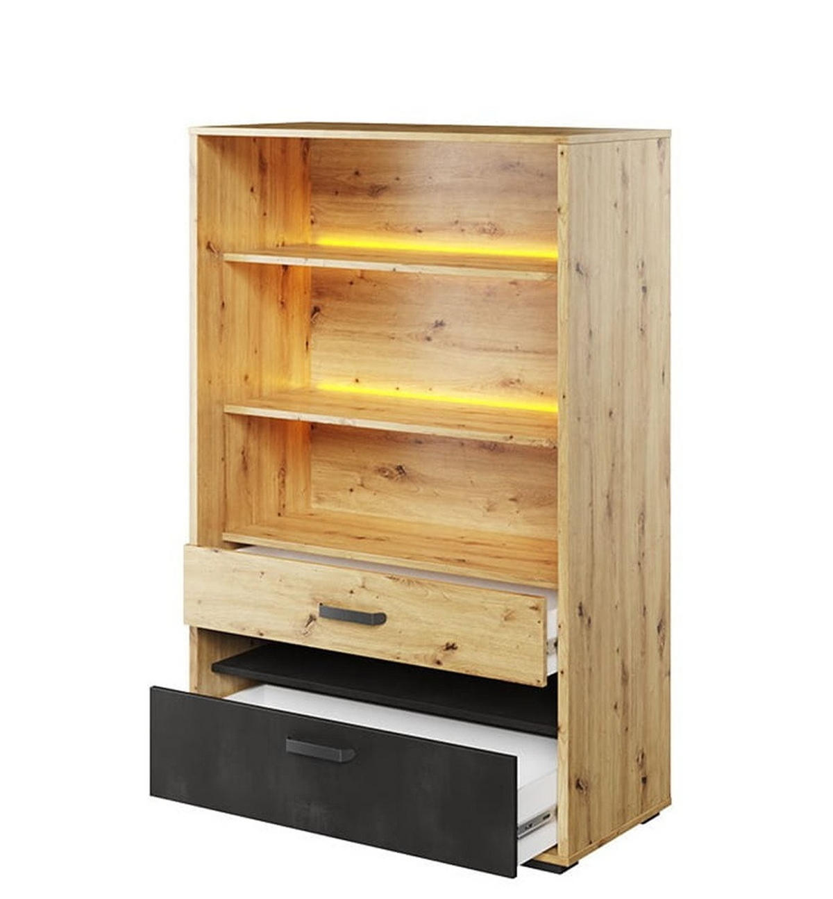 REGAL Qubic QB-06 - Eiche Artisan, Holzwerkstoff (90/138/42cm) - Meblini