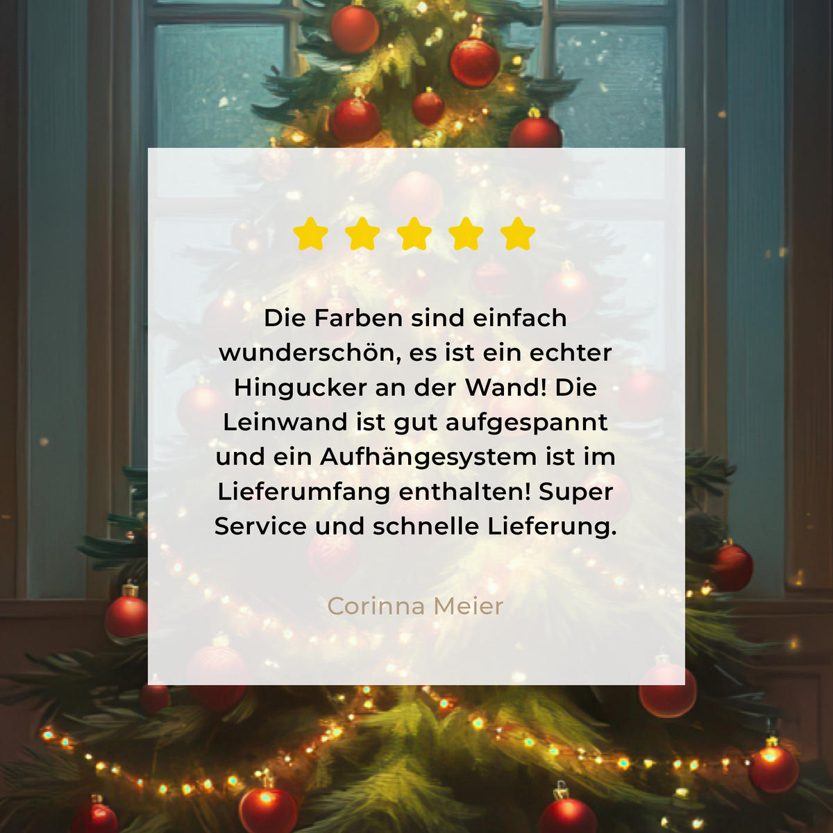 LEINWANDBILD Weihnachtsbaum - Geschenk - Winter Gemälde 60x40 cm - Grün, Textil (60/40cm) - MuchoWow