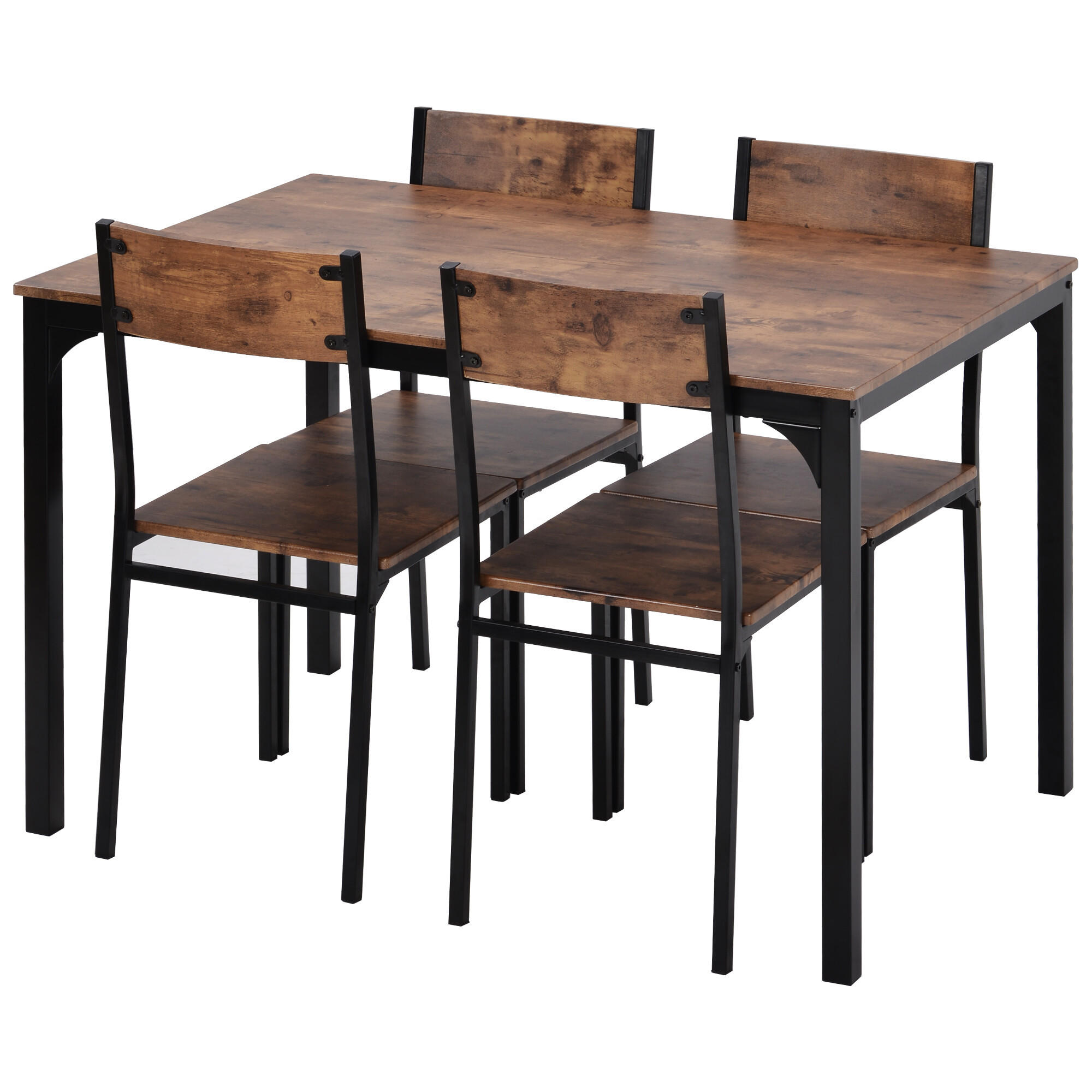 ESSTISCH-SET Braun - Braun, Holzwerkstoff (108/65/75cm) - Urban Meuble