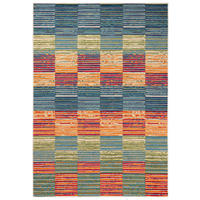 TEPPICH In-Outdoor Bunte Abstract, Kühlergrill - Kurzflor Rechteckig - 80 x 150 cm - Multicolor, Textil (80/150cm) - Mazovia