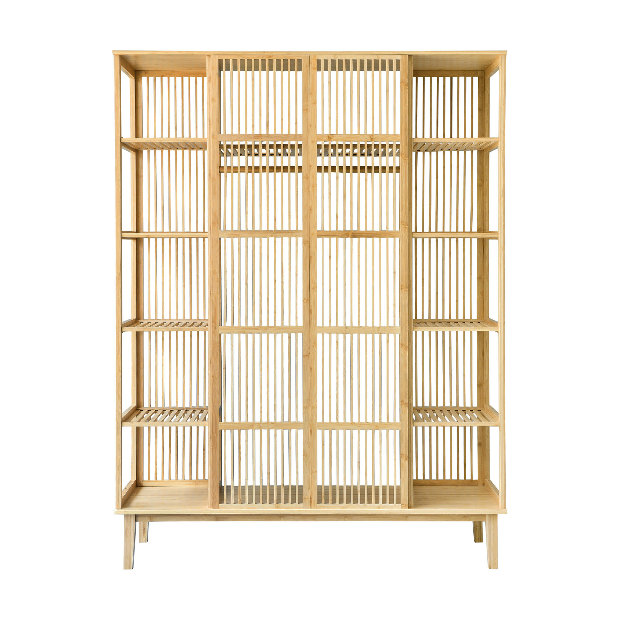 KLEIDERSCHRANK Hudiksvall - Naturfarben, Holz (140/185/45cm) - [en.casa]