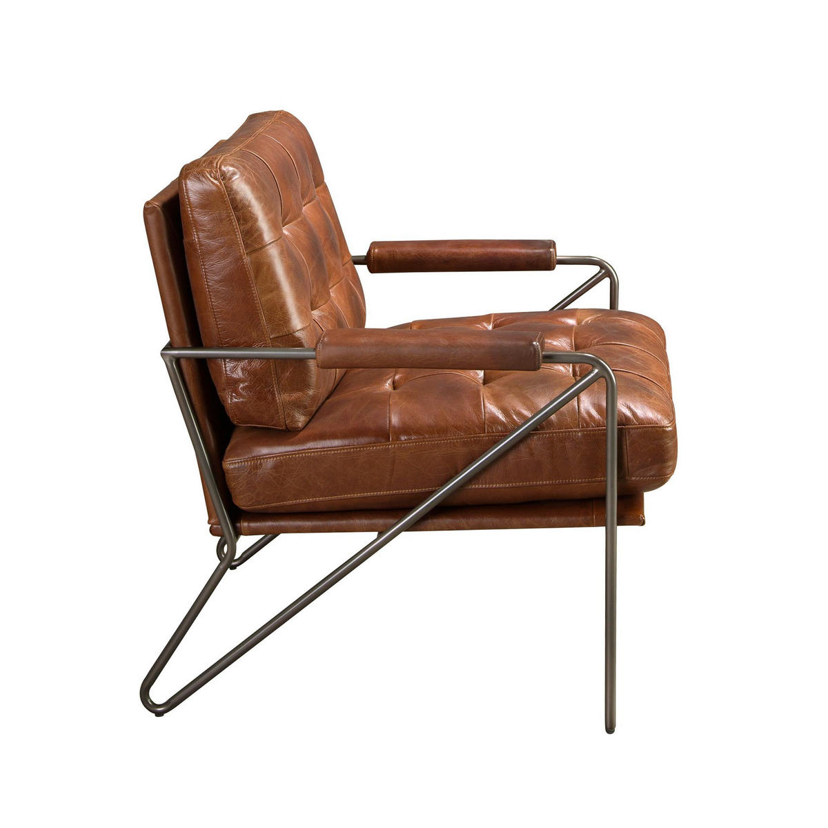 SESSEL Braun Stahl abgedunkelt 69/78/78 cm - Braun, Leder/Metall (69/78/78cm) - ANGEL CERDA