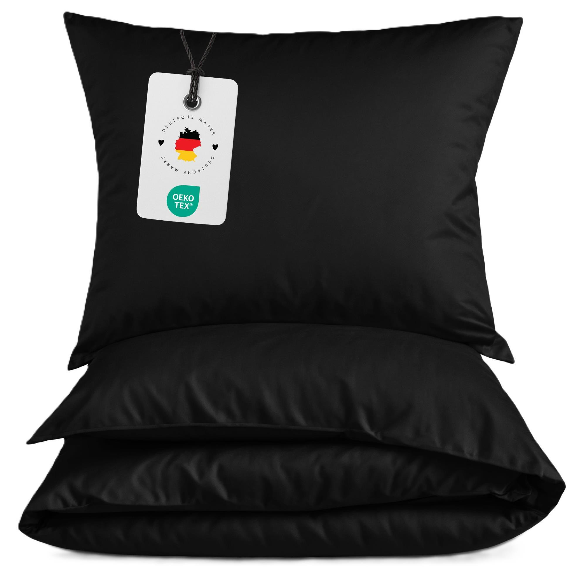 MIKROFASER-BETTWÄSCHE 135x200 cm Schwarz - Schwarz, Textil (135/200cm) - Carpe Sonno