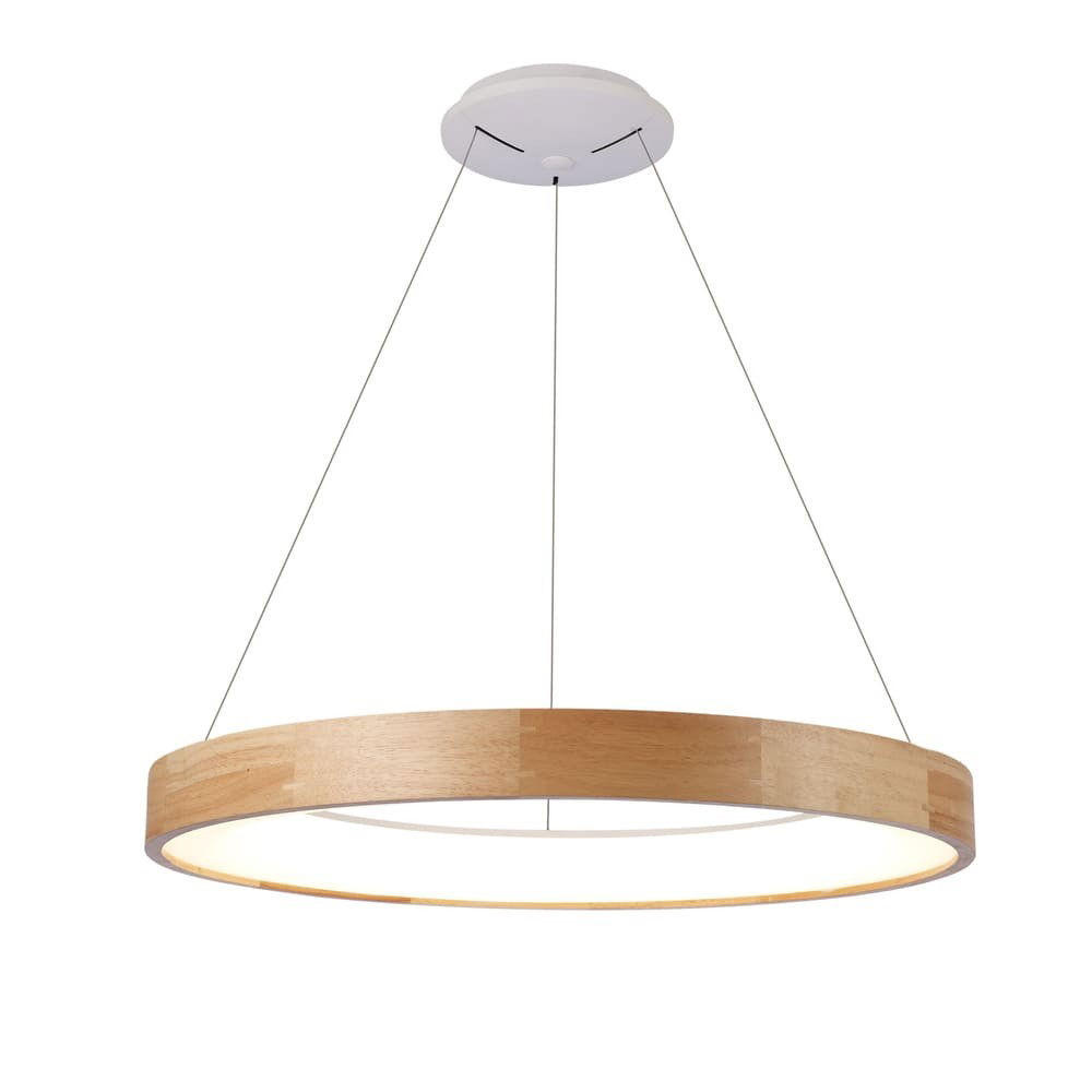 PENDELLEUCHTE 'Mad L3' - Beige, Holz (67/67/150cm) - KUNSTLOFT