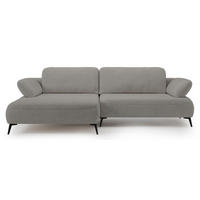 ECKSOFA Avolla Graubeige links - Taupe/Schwarz, Textil/Metall (284/186cm) - Selsey