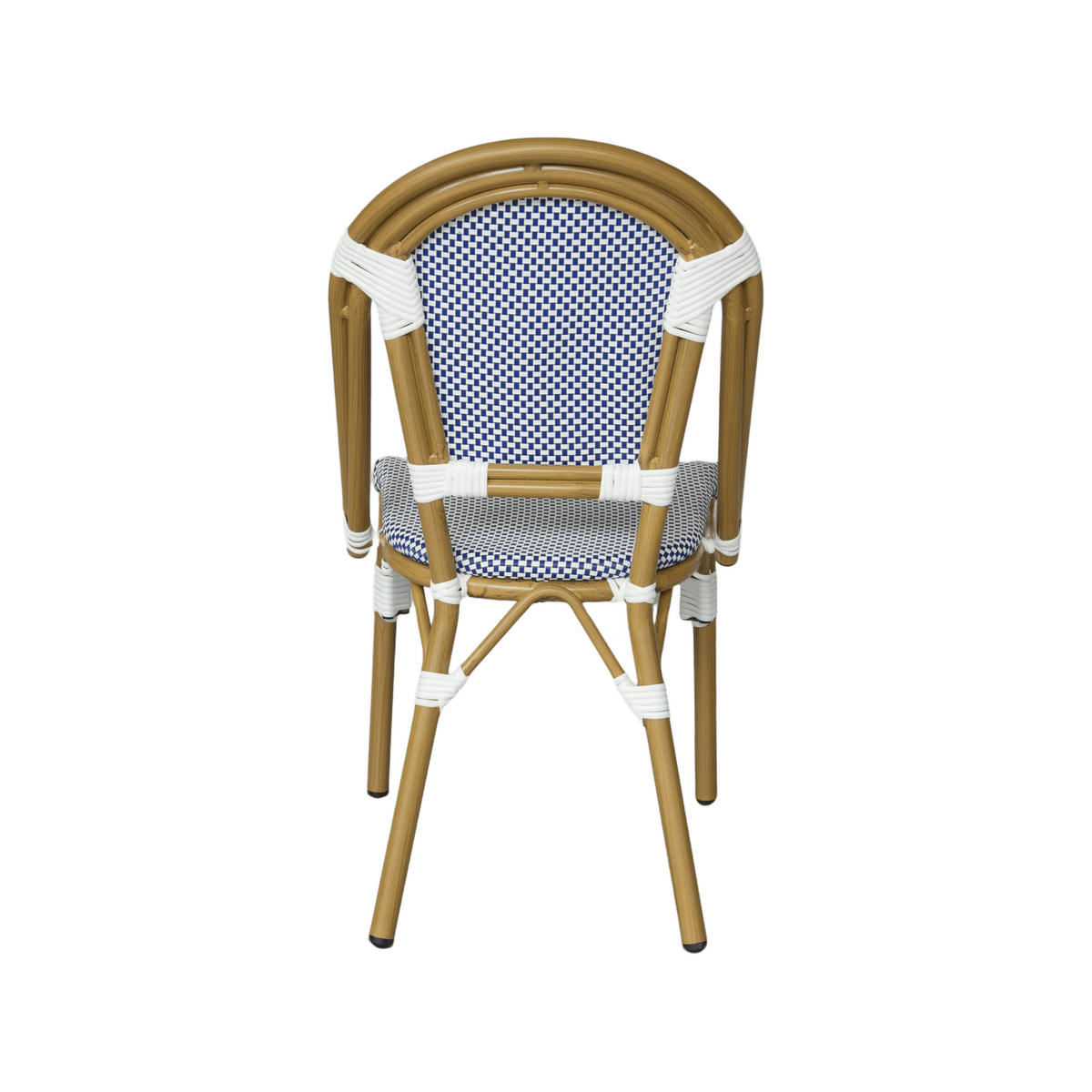 GARTENSTÜHLE Blau Weiß 45/57/85 cm 2er-Set - Blau, Metall (46/85/57cm) - Mobili Rebecca