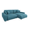 ECKSOFA Emma Türkis Cord - Ottomane rechts - Türkis, Textil (234/170cm) - S-Style Möbel