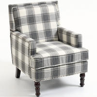 SESSEL 69/69/89 cm weiß-grau aus Baumwollleinen mit Streifenmuster - Weiß, Textil (69/89/69cm) - OKWISH