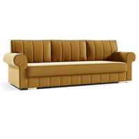 SCHLAFSOFA INES, Sofa mit Schlaffunktion und Bettkasten, Farbe: Gelb, Veloursstoff - Gelb, Textil (237/90/85cm) - Sepro Meble